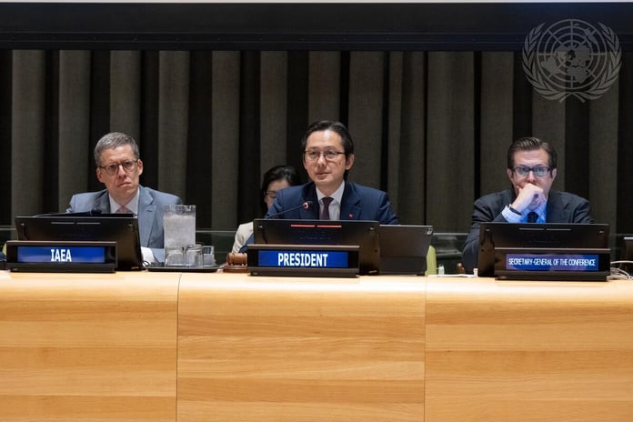 Ambassador Do Hung Viet of Vietnam chairs the 11th NPT Review Conference at the United Nations, New York, 2026