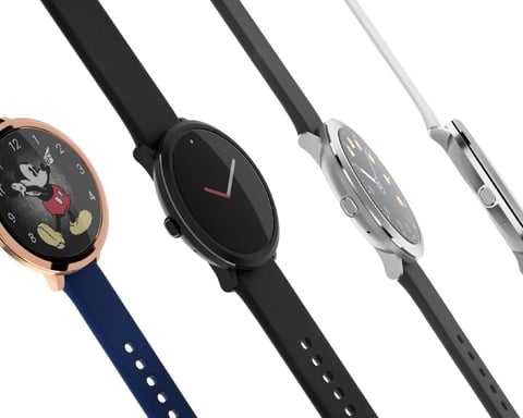 Pebble Round 2 e-ink smartwatch with circular display and leather strap
