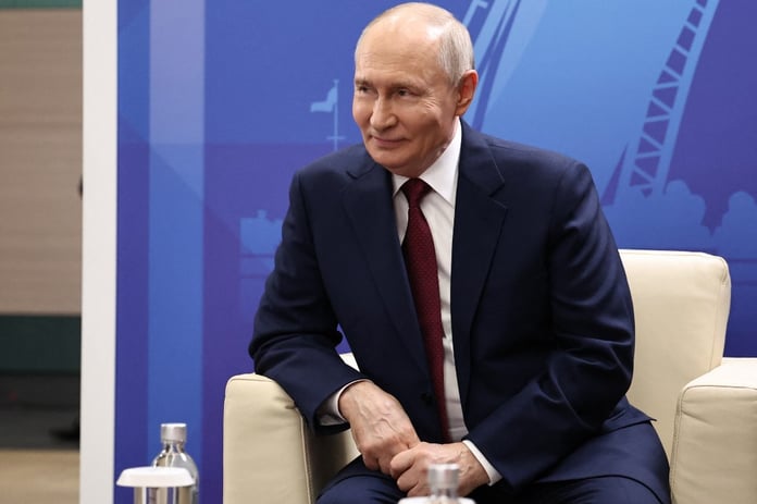 Vladimir Putin speaks at the St. Petersburg International Economic Forum plenary session June 2026
