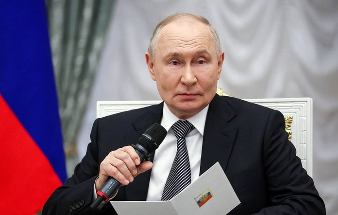 Russian President Vladimir Putin addresses meeting on Starobelsk college attack support measures