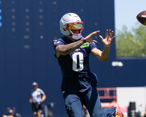 New England Patriots linebacker Robert Spillane at mandatory minicamp 2026 at Gillette Stadium