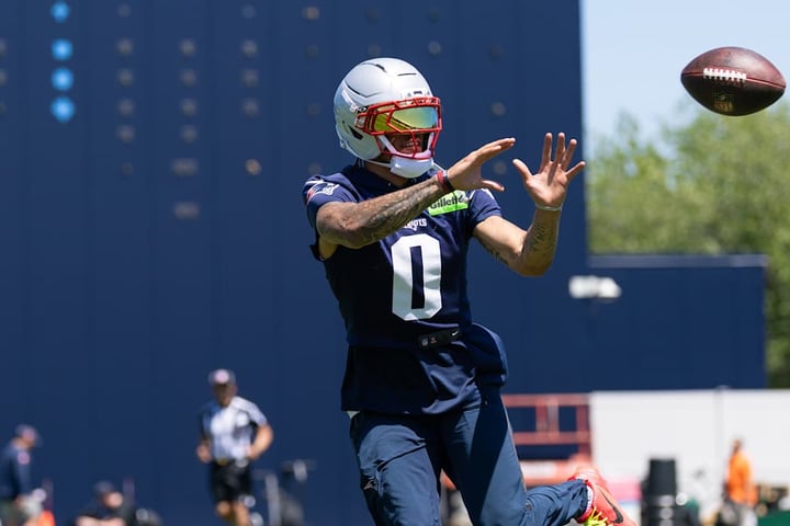 New England Patriots linebacker Robert Spillane at mandatory minicamp 2026 at Gillette Stadium