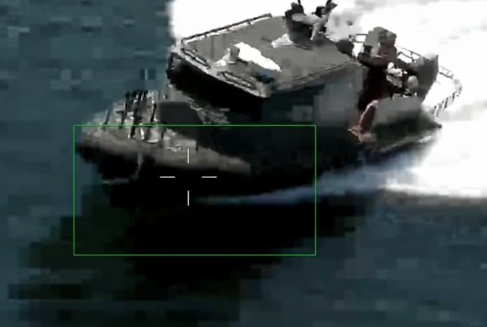 Russian Geran-2 drone targets Ukrainian patrol boat in Black Sea off Odesa coast June 2026
