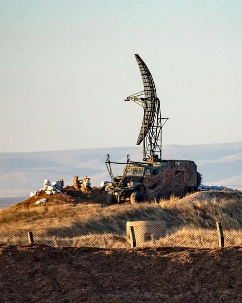 Russian military aircraft and equipment at the Khmeimim air base in Latakia, Syria