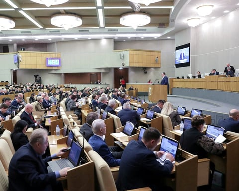 Russian State Duma session in Moscow where BSW MEPs met with legislators during their June 2026 visit