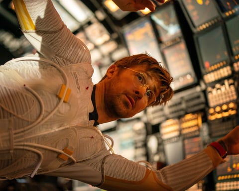 Ryan Gosling as Ryland Grace in Project Hail Mary, the 2026 sci-fi epic heading to MGM+ on June 18 after a $678 million global box office run