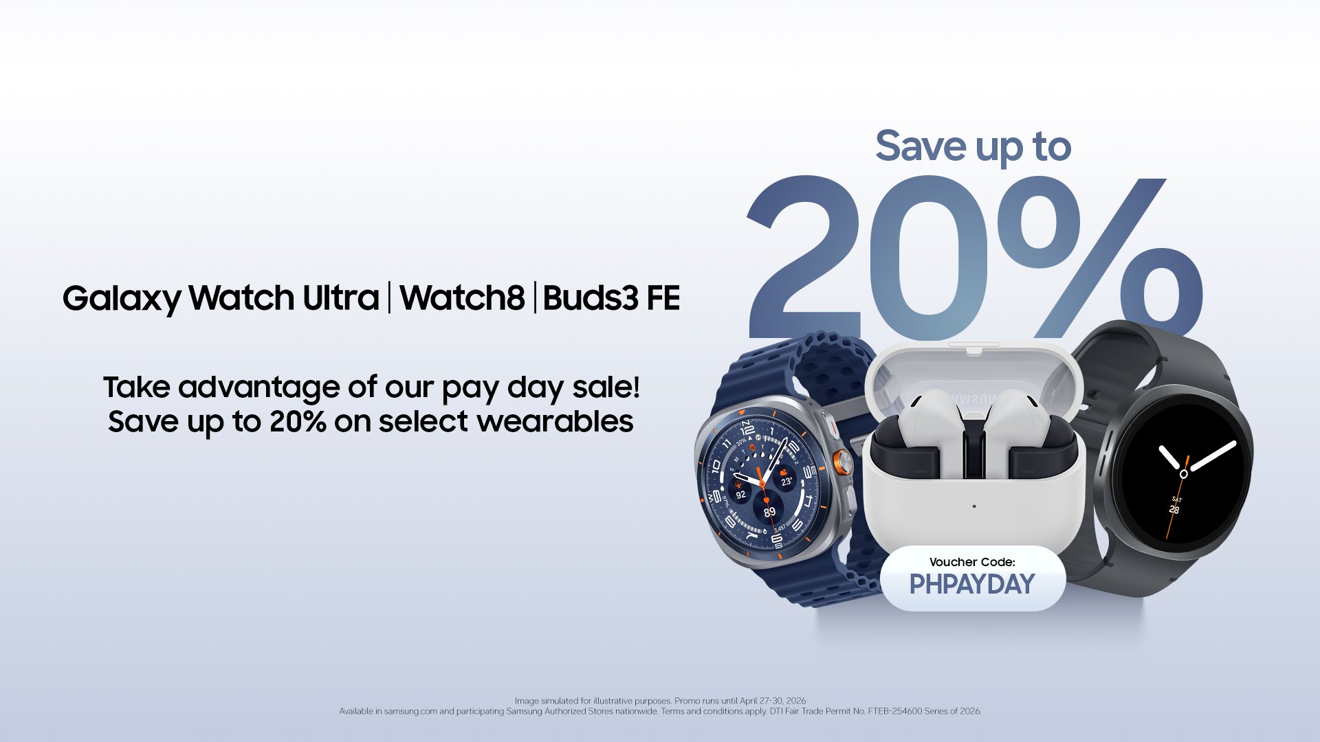 Samsung Galaxy S26 Ultra paired with Galaxy Watch and Galaxy Buds as part of the mid-year deals ecosystem promo