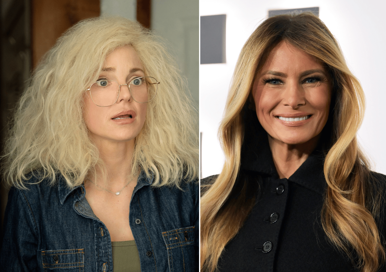 Anna Faris in the Scary Movie 6 scene referencing Melania Trump that was cut from the final film, via Variety