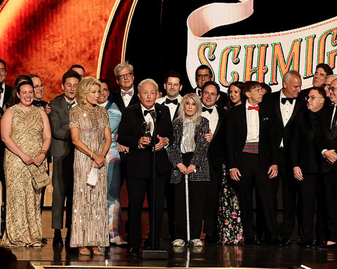 Cast and creative team of Schmigadoon celebrate winning Best Musical at the 79th Annual Tony Awards at Radio City Music Hall June 2026