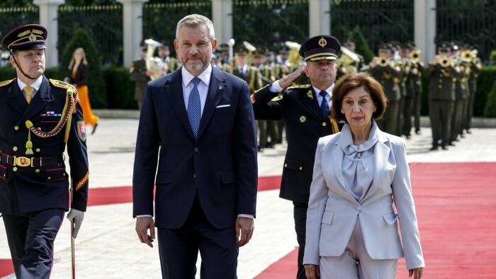 North Macedonia President Gordana Siljanovska-Davkova during official visit to Slovakia June 2026