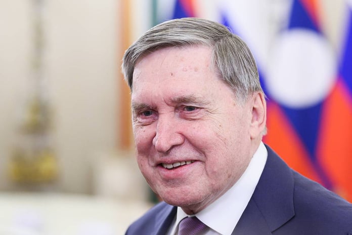 Kremlin aide Yury Ushakov briefs reporters on SPIEF 2026 US delegation and forum participants