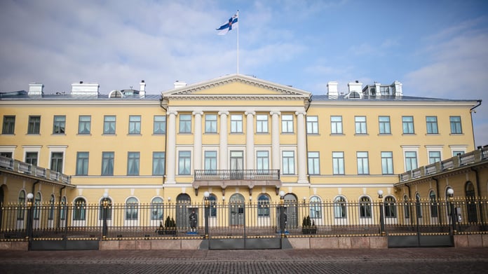 Finnish Presidential Palace Helsinki, seat of President Alexander Stubb who dismissed Baltic attack fears