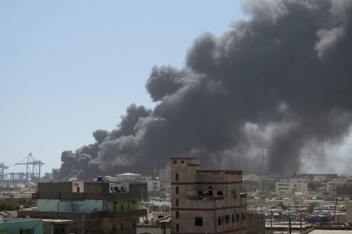 Smoke rises from Port Sudan fuel depot after RSF drone strike amid Sudan's proxy war