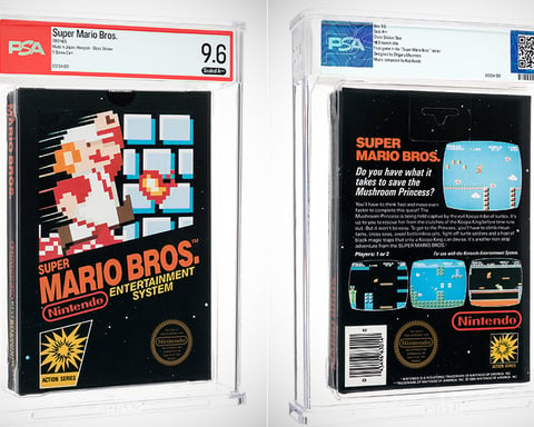 Sealed 1985 Super Mario Bros. NES cartridge that sold for $3 million at Heritage Auctions