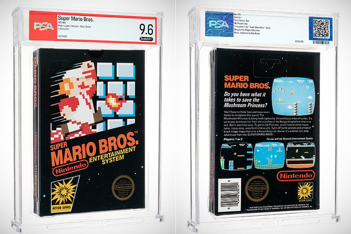 Sealed 1985 Super Mario Bros. NES cartridge that sold for $3 million at Heritage Auctions