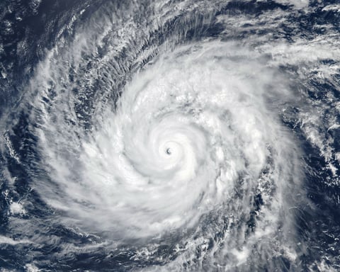 NASA Suomi NPP VIIRS satellite image of Super Typhoon Sinlaku at peak intensity over Northern Mariana Islands April 13 2026