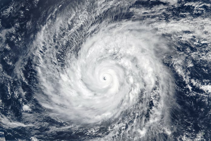 NASA Suomi NPP VIIRS satellite image of Super Typhoon Sinlaku at peak intensity over Northern Mariana Islands April 13 2026