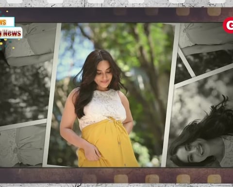 Surbhi Jyoti with baby bump poses for camera