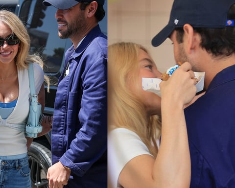 Sydney Sweeney and Scooter Braun share a kiss as a couple in 2026