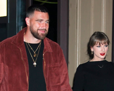 Taylor Swift and Travis Kelce walking together in NoHo, New York City, November 2025