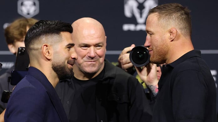 Ilia Topuria and Justin Gaethje face off on the South Lawn of the White House ahead of UFC Freedom 250