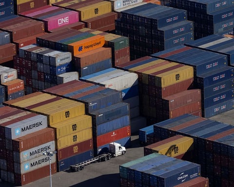 Shipping containers at the Port of Oakland