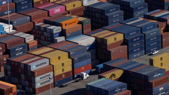 Shipping containers at the Port of Oakland