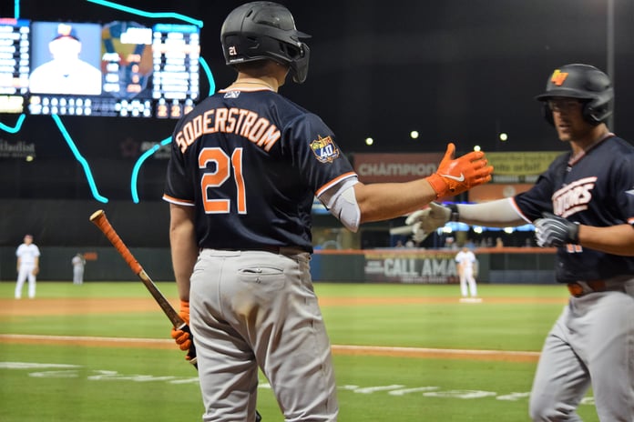 Athletics hitter Tyler Soderstrom, whose pinch-hit double beat the Rockies
