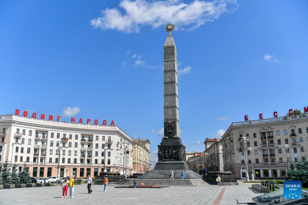 The Victory Monument in Minsk, Belarus, where Lavrov will lay a wreath during his June 2026 working visit