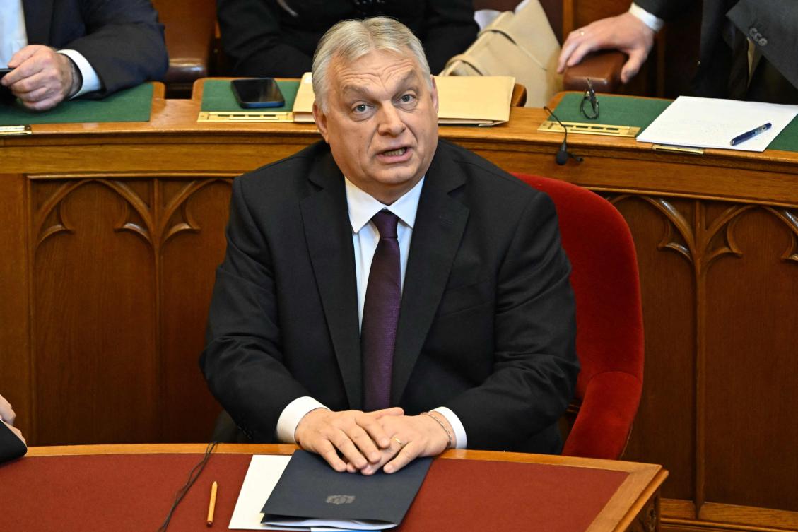 Viktor Orban in the Hungarian Parliament