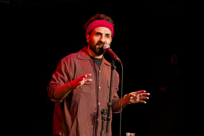 Comedian and filmmaker Vir Das performing at the Edinburgh Festival Fringe
