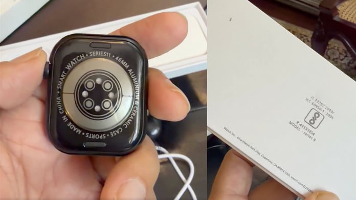 Vir Das and Zepto logo in news graphic highlighting the fake Apple Watch controversy in India