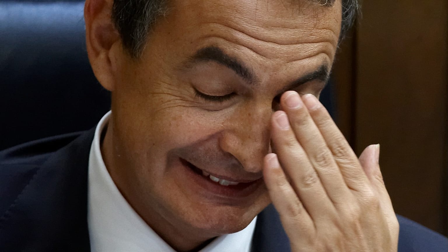 Jose Luis Rodriguez Zapatero during a session in the Spanish parliament in Madrid