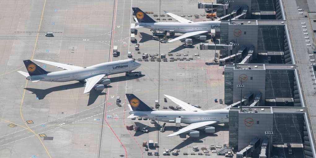 Air traffic in Frankfurt continues to decline sharply