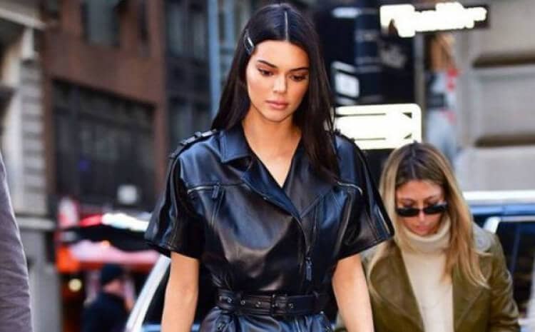 A leather dress does not go out of fashion