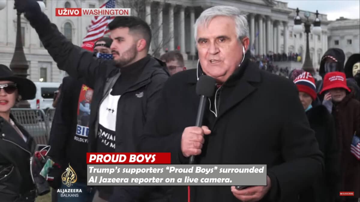 Trump supporters ‘Proud Boys’ surrounded an Al Jazeera reporter