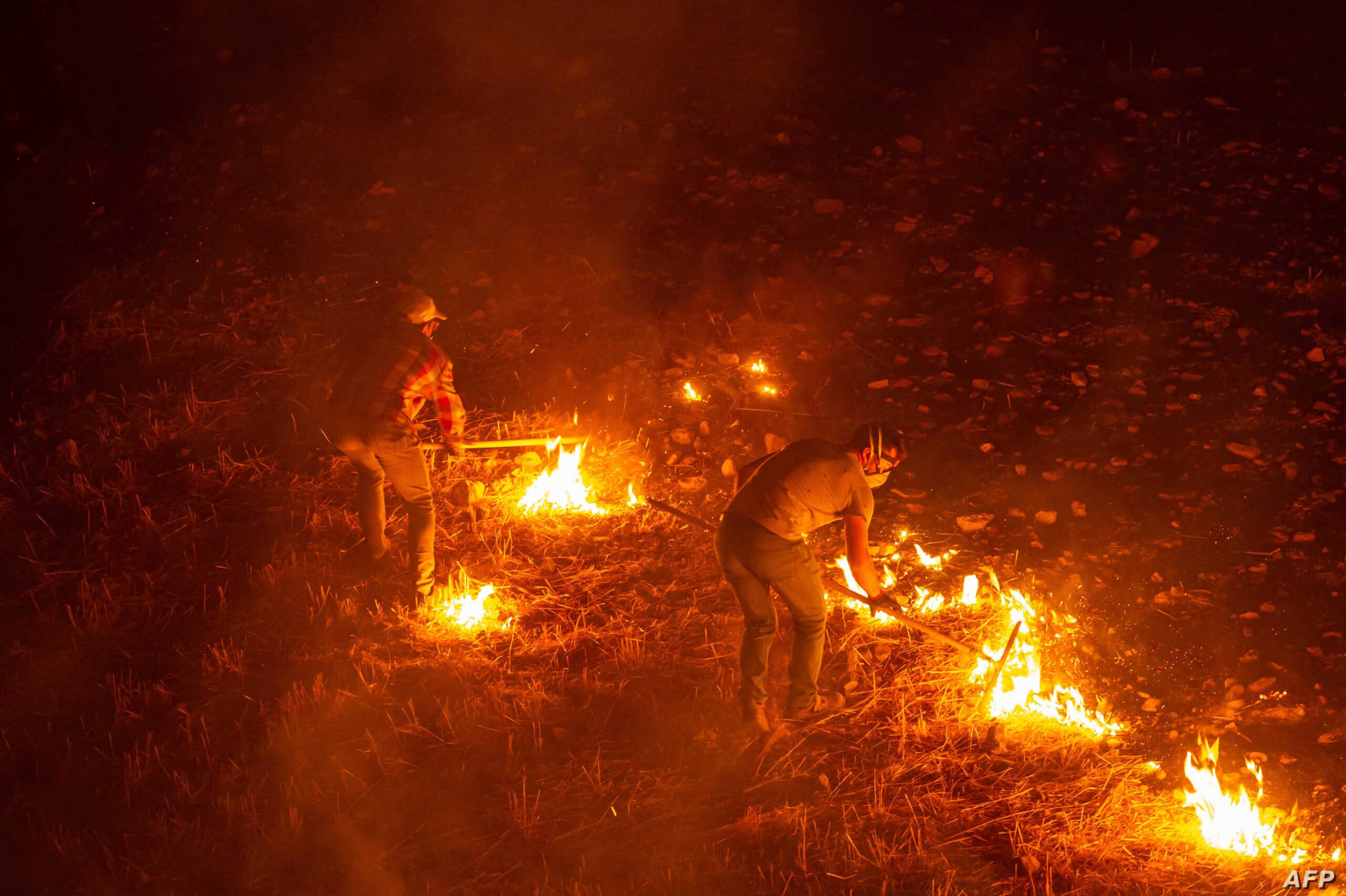 Forest fires.. Fire is raging in Greece and rain eases its impact in Turkey