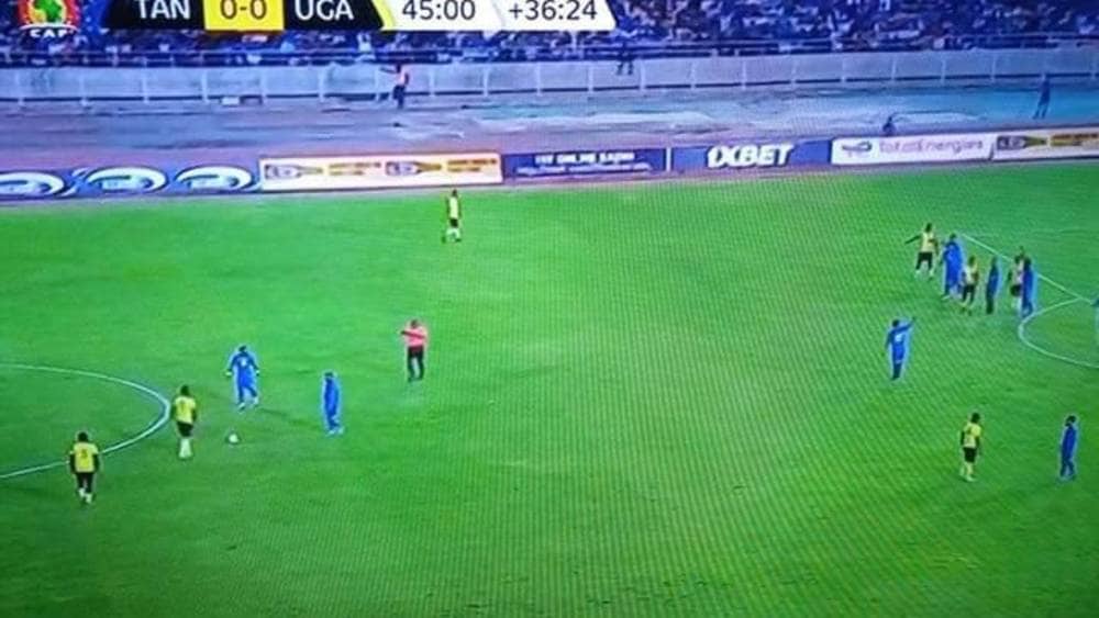 36 minutes of stoppage time were counted in the Tanzania-Uganda match in the African Nations qualifiers