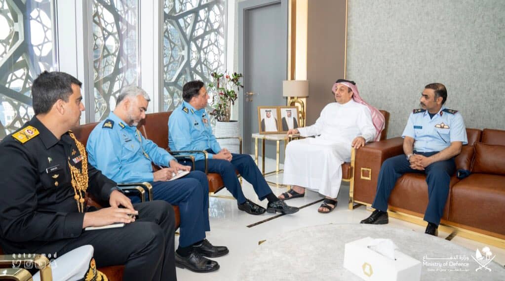 The Minister of State for Defense Affairs had a rendezvous with the Chief of the Pakistan Air Staff, wherein they discussed matters of paramount importance.