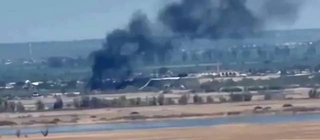 Russian Marines shot down a Ukrainian Su-25 attack aircraft in the Kherson region