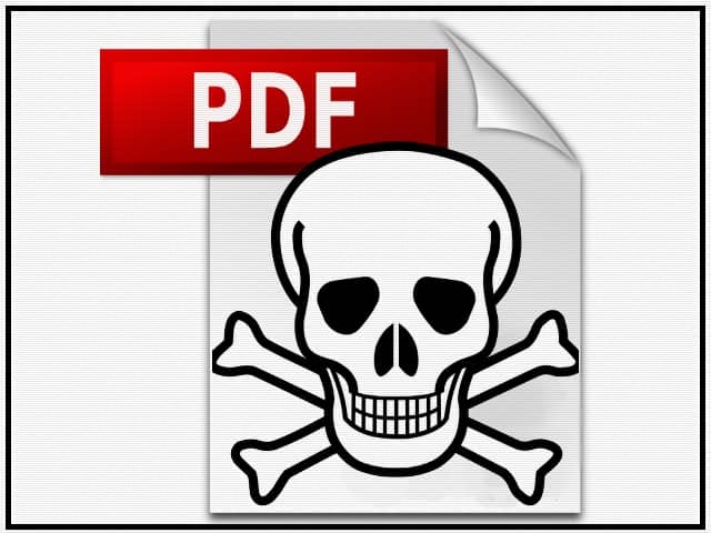 PDF file with virus: Do not open the PDF file