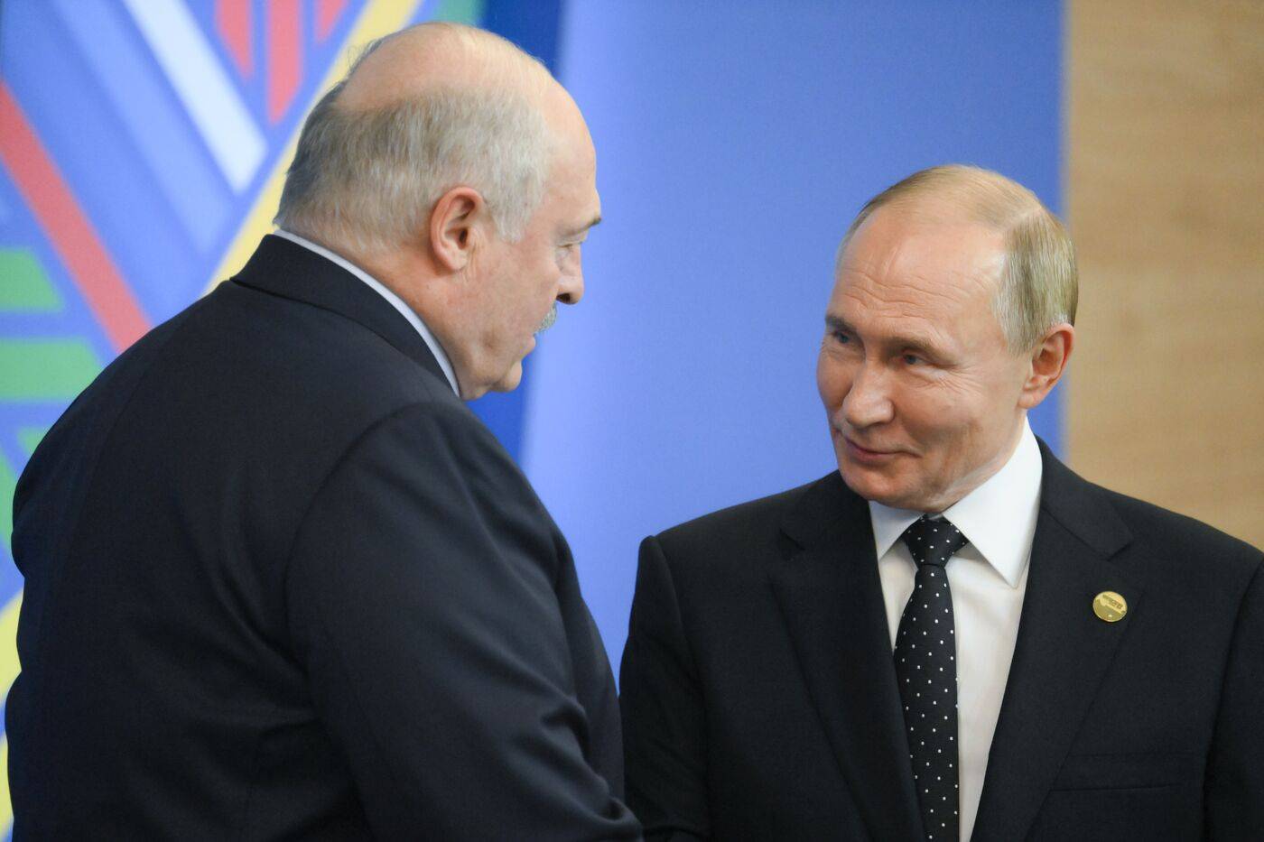 Vladimir Putin, right, and Alexander Lukashenko