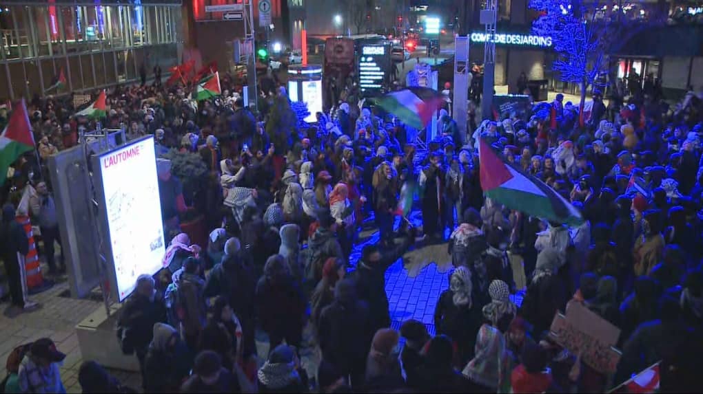 Anti-NATO protests in Montreal, Canadian
