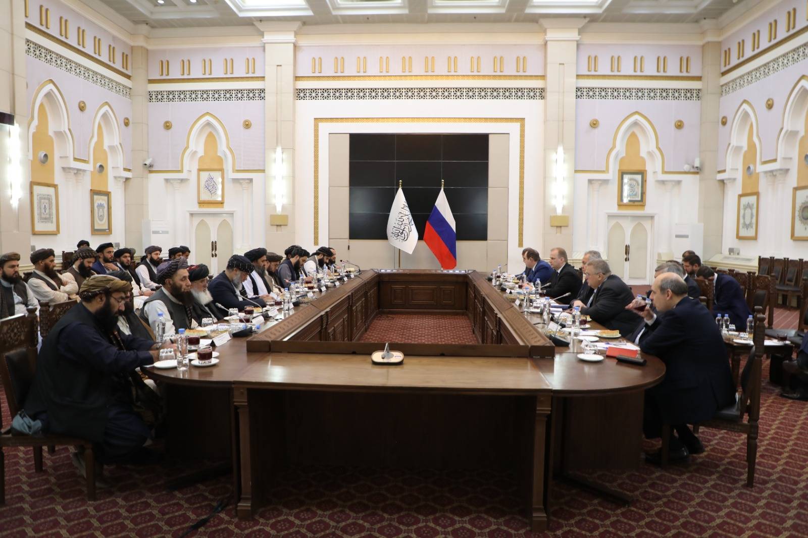 Afghan Delegation (L) and Russian Delegation(R)