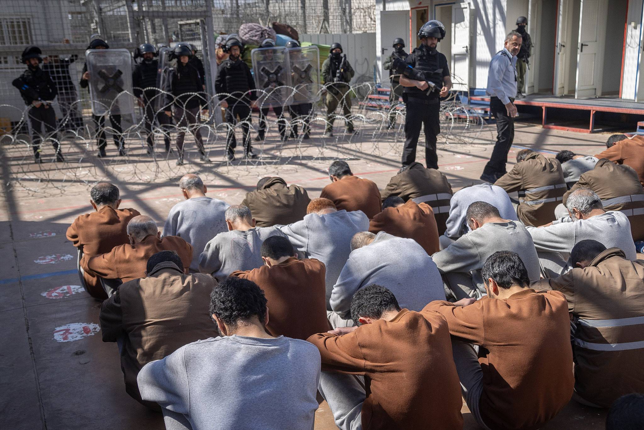 Prisoners in a prison in southern Israel