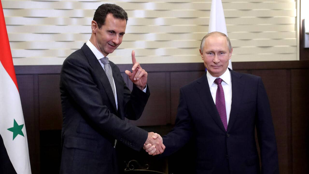 Russian President Vladimir Putin with Syrian President Bashar al-Assad