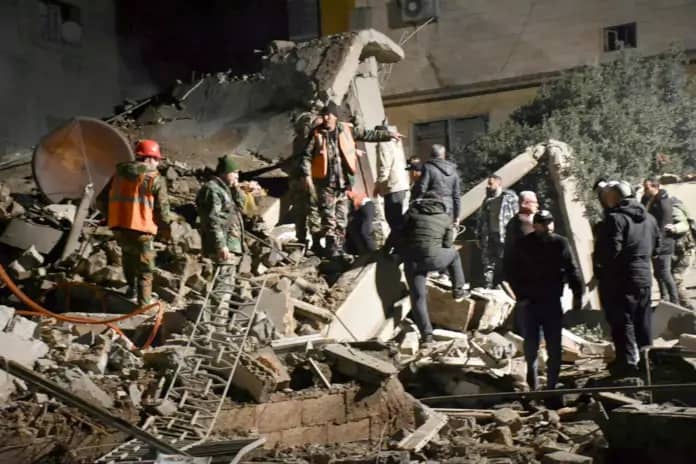 Israel airstrikes hit Aleppo Syria causing casualties, and destruction