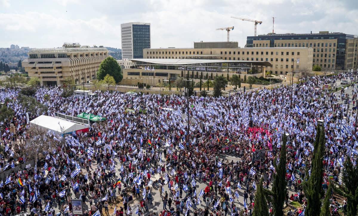 Thousands of Israelis protest in Tel Aviv against Netanyahu’s judicial overhaul and Gaza genocide