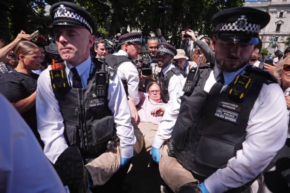 UK silences Palestine support with mass arrests UK police arrest Palestine Action supporters, UN condemns terrorism law misuse, London July 2025, crackdown on pro-Palestinian protest