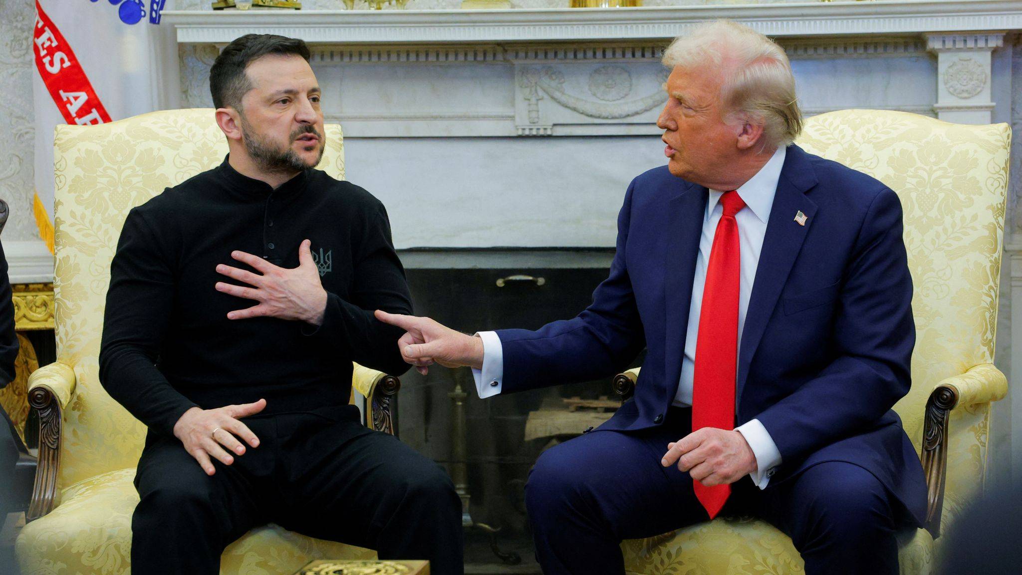 Donald Trump confronts Volodymyr Zelenskyy in Oval Office amid Alaska summit drama